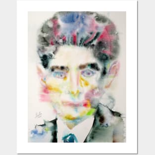 FRANZ KAFKA watercolor portrait .2 Posters and Art